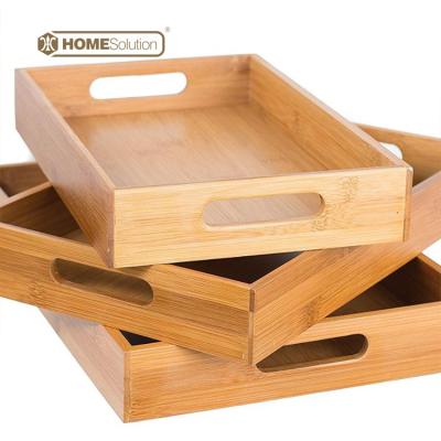 China Desk Organizer Frame Storage Box Tray Bamboo Spices Food Earing Acrilica Tea Bread Viable Cutlery Organizer for sale