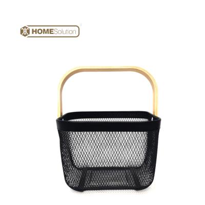 China Traditional Hot Selling High Quality Small Beech Iron Wire Storage Basket for sale