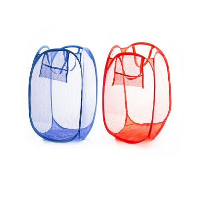 China Traditional Hot Sale Collapsible Folding Pop Up Large Mesh Laundry Basket Bag Hamper Durable for sale