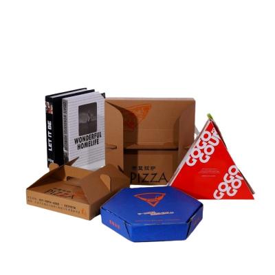 China Recyclable Wholesale Custom Corrugated Brown Paper Food Box Latest Design Manufacturer Pizza Boxes With Logo for sale