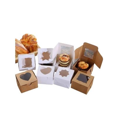 China Recyclable Wholesale Luxury OEM & ODM Manufacture Custom Printing Cupcake Boxes With Transparent Cake Box for sale