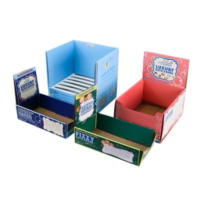 China China Pop Display Stand Papier Verpackung Paper Cardboard 3D Counter Presentations Box PDQ Box For Bottles for sale