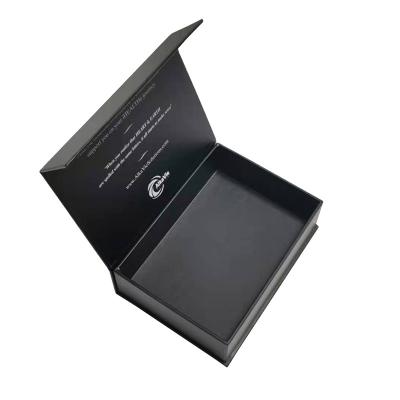 China 2022 Hot Selling Magnetic Closure Box Size New Arrival Biodegradable OEM Custom Wigs Manufacturer Logo Black With Satin for sale