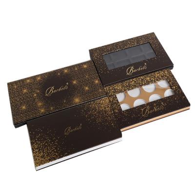 China Waterproof China custom glitter Paper Cardboard Gift eyeshadow eye shadow Pigment Palette makeup packaging box for sale