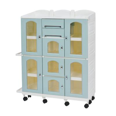 China Modern unique cheap colorful ABS multifunctional home plastic storage cabinet with drawers for sale