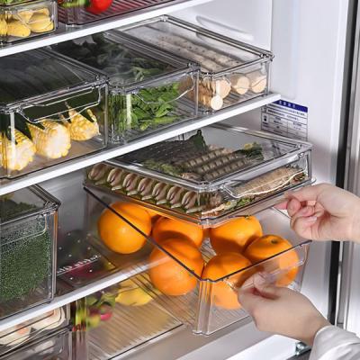 China Sustainable Sustainable Plastic Transparent Refrigerator Food Storage Containers for sale