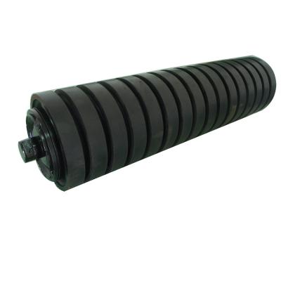 China Mining Industry Belt Conveyor Wear Resistant Rubber Coated Rollers for sale