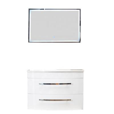 China Modern European Plywood Bathroom Vanity Wall Cabinets With LED Mirror for sale