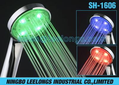 China Color Changing Temperature Controlled LED Shower Head Rain Water Saving For Bathtub for sale