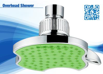 China Chromed Plastic Large Overhead Shower Head Apple Type With Shower Arm for sale