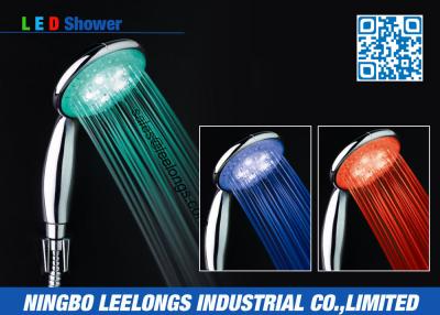 China LED Light Bathroom Chrome Single Function Water Saving Rain Shower Head for sale