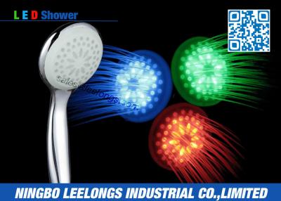 China ABS Plastic RGB LED Rain Shower Head With Handheld Temperature Sensor for sale