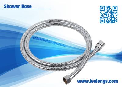 China Chrome Plated Stainless Steel Flexible Shower Hose Extension , Extra Long Shower Hoses for sale