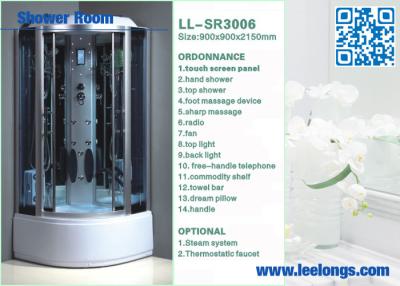 China LED Therapy Steam Shower Room Cabins Steam Shower Kits With Touch Screen for sale