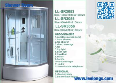 China Sensitive Panel Steam Shower Room Cabins , Steam Shower Cubicles for sale