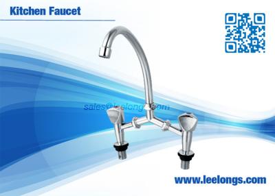 China Deck Mounted Handle Basin Faucet  ，Two Handle Kitchen Faucet for sale