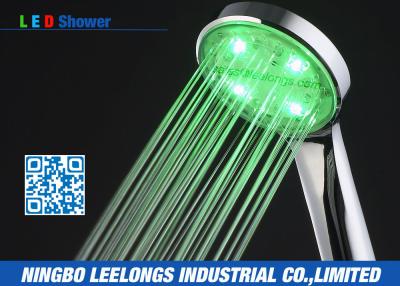 China Green Color Handheld Led Rain Shower Head without battery For Bath for sale