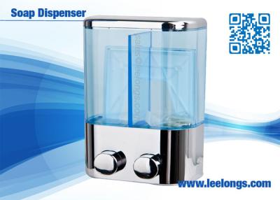 China Chromed Plated Liquid Hand Soap Dispenser Double Tank 500ml for sale