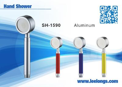 China Spraying Space Aluminum Alloy Metal Hand Held Shower Head Adjustable for sale