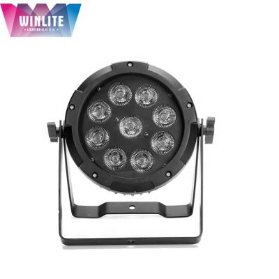 China Winlite ip65 9x18w wireless RGBWA+UV 6in1 hotel led battery operated uplight for sale