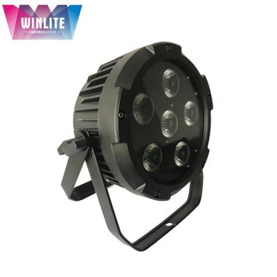 China Winlite ip65 6x18w wireless RGBWA+UV 6in1 sports stadiums led uplight battery operated for sale