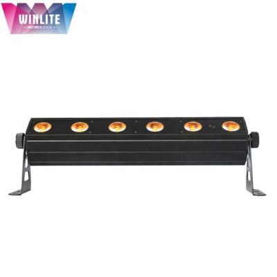 China Winlite 6x18w wireless RGBWA+UV 6in1 sports stadiums led bar light wall washer with wifi for sale