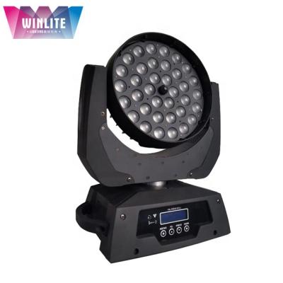 China Hotel Winlite 36x4in1 RGBW 10w Zoom Led Moving Head Wash Light for sale