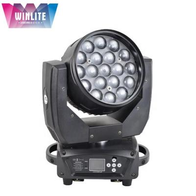 China Hotel Winlite candy effect 19x15w rgbw led wash zoom moving head light for sale