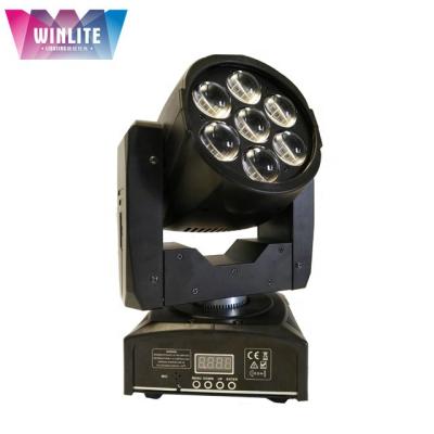 China Hotel Winlite 7x15w 4in1 RGBW Zoom Led Moving Head Wash Light for sale