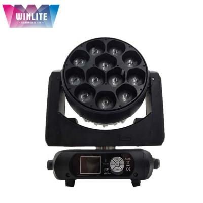 China Sports Stadiums Winlite 12x40w 4in1 RGBW Zoom Led Moving Head Wash Light for sale