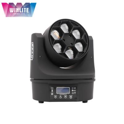 China Beam and Rotating Lens Panel Create Flower Effect Winlite 6x15w 4in1 RGBW Led Mini Bee Eye Moving Head Light for sale