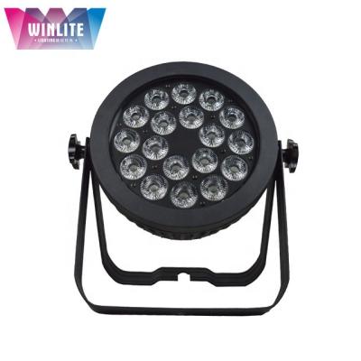 China Intense luminosity. large waterproof fucntion Winlite IP65 18x18w 6in1 RGBWA+UV led aluminum flat par for sale