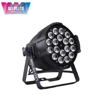 China Hotel Winlite 18x4in1 RGBW 10w Aluminum Led Par Can Light Par64 for sale