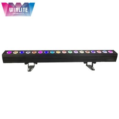 China Sports Stadiums Winlite IP20 18 pcs 6in1 rgbwa+uv 18w pixel led wall washer bar light for sale