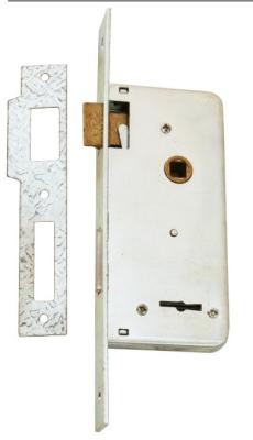 China Mortise Key Lock SN Finish Integrated Design for Doors 35-55mm Thickness for sale