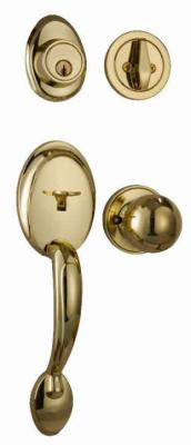 China Entrance Handle Lock Modern Household Door Lock with 5 - pin Brass Cylinder and Zinc Alloy Handle Set for sale