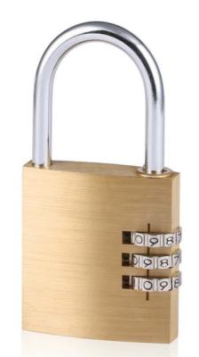 China Dial Type High Security Padlock Brass Combination Padlock Arc 3 Padlock Unbeatable Protection for sale