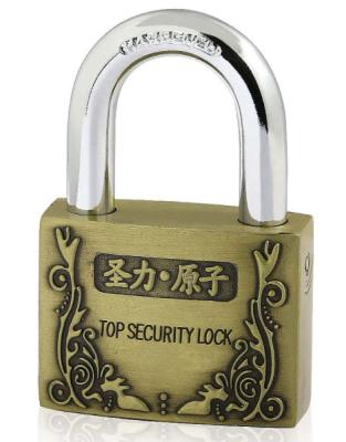 China Zinc Alloy Arc Shape Atom Padlock Customized Accepted High Security Padlock for sale