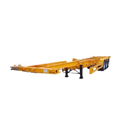 China Skeleton Semi Trailer Flat Trailer Tricycle Cart Towing Car Trailer Truck Trailer for sale