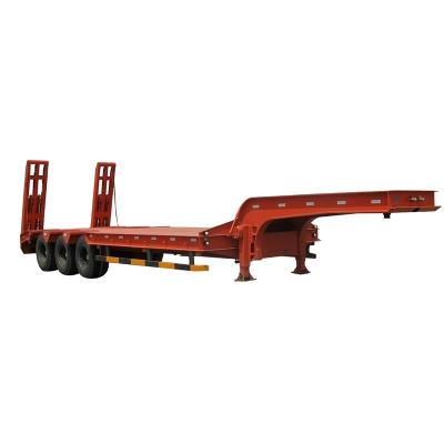 China Low Safty Flat Panel For Low Flat Tractor Heavy Equipment With 3 m Wide Weight Semi Trailer for sale