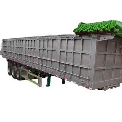 China Stone Transport Payload 80 Tons 13m Length Side Dump Semi Tipper Trailer For Central Asia for sale