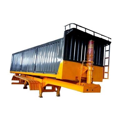 China Truck Trailer 2 Axles 3 Axles Truck Crane 20 Ft 40 Ft Lifter/Machinist Type Container Side Loader Semi Trailer For Sale for sale