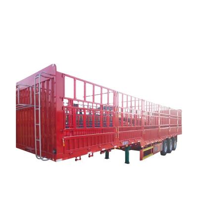 China Hot Sale Sugar Cane Transport Safety Fenced Cargo Semi Trailer For Sale for sale