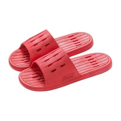 China Cushioning 2022 New Solid Color Hollow-out Slippers For Women Summer Indoor Bath Couple Home Bathroom Home Slippers For Men for sale