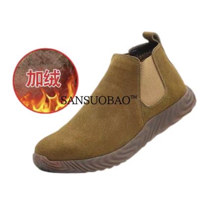 China 2022Men's Rubber Suede Bottom Jelly Rubber Anti Kick Puncture Protection Non Slip Wear Resistant Work Shoes for sale