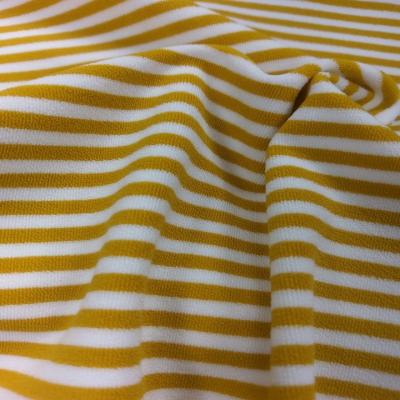 China Stretch Polyester Spandex Heavyweight Terry Fabric Elastic Weft Knitted Stripe #FTL-9090 for sale