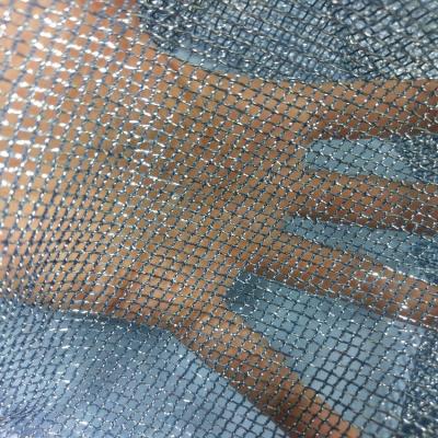 China New style metallic lurex shimmer nylon mesh fabric knit fish net #B6068 for sale