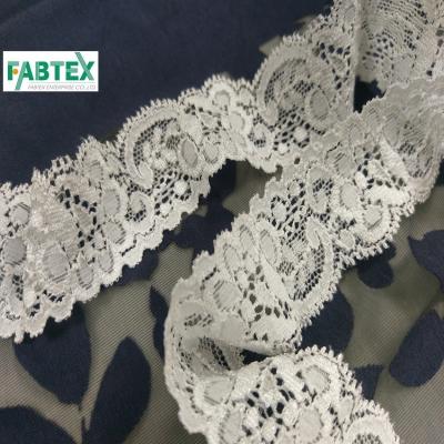 China RTS Lace Trimming 3.3cm Width White Stretch Lace Ribbon For Dress Underwear #L-934 L-934 for sale