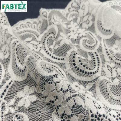 China White RTS Lace Ribbon 17cm Width Stretch Lace Trimming For Garment Accessory #L-9197 L-9197 for sale