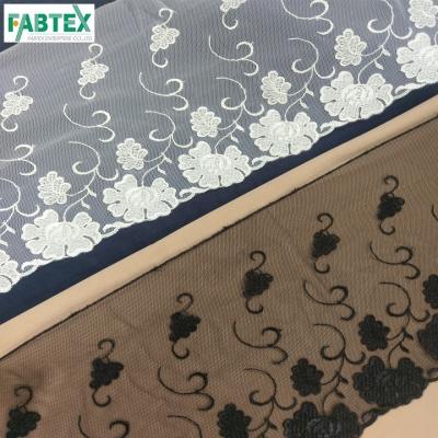 China Embroidery 17.5cm Width Mesh Trim Stock Lace Ribbon For Dress Underwear #EMB-25157 EMB-25157 for sale